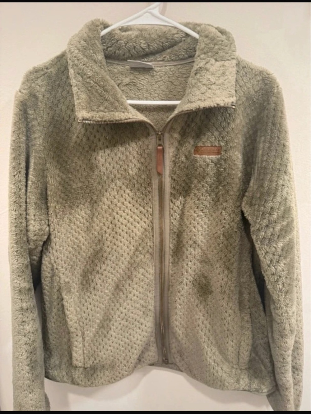 Columbia Women's Sage Green Plush Full-Zip Fleece Jacket